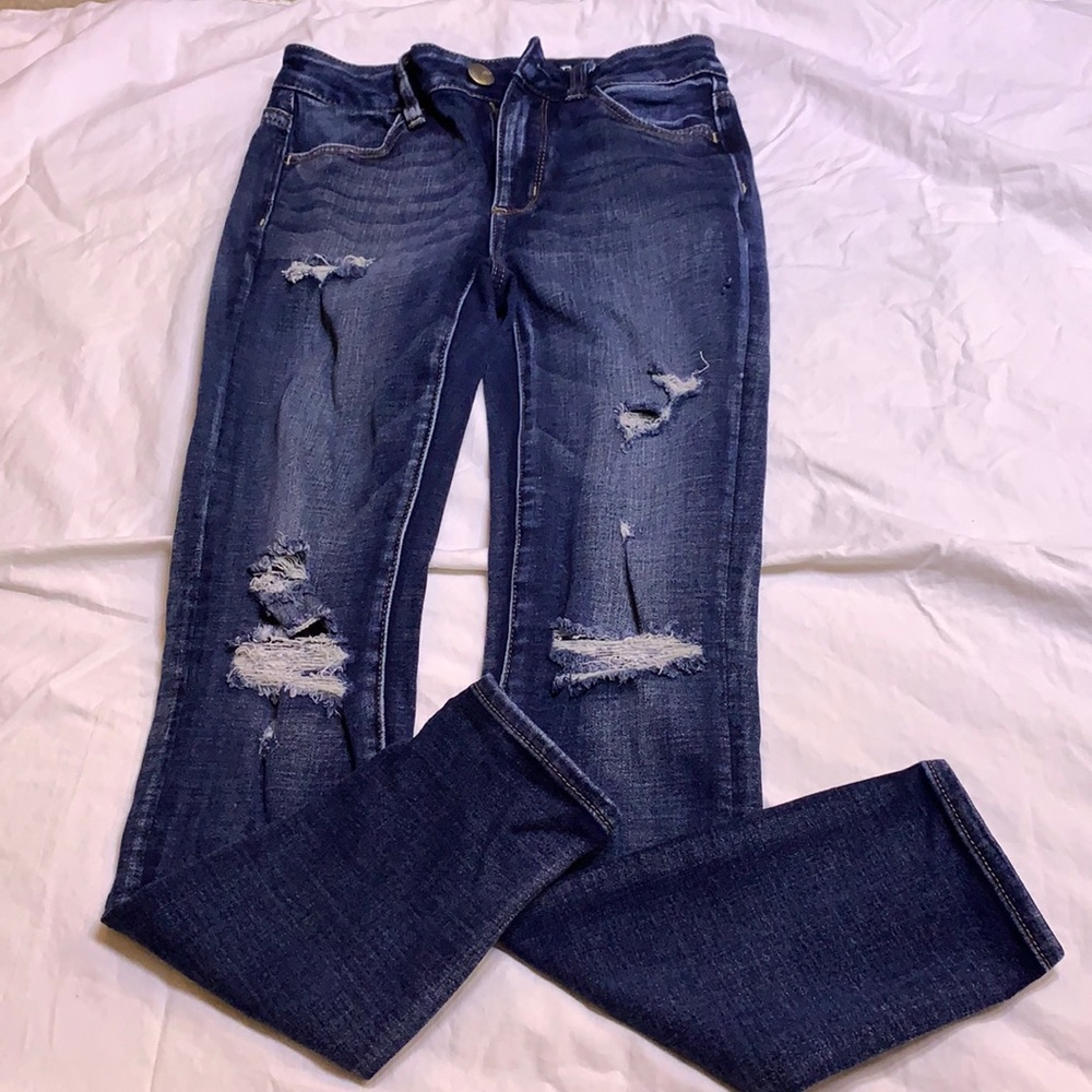 Distressed jeans